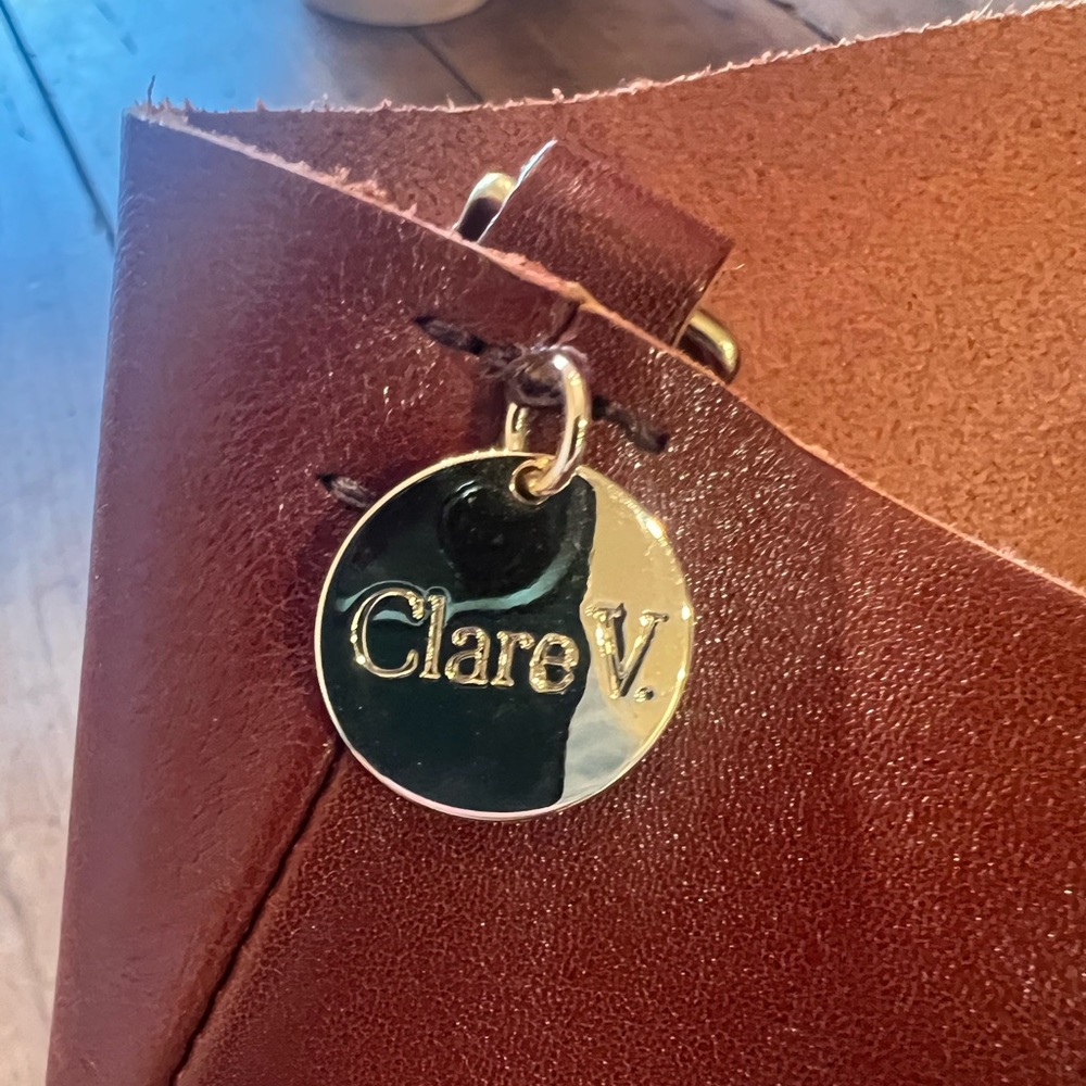 Clare V Brown Leather Tote Bag New - Picture 3 of 6